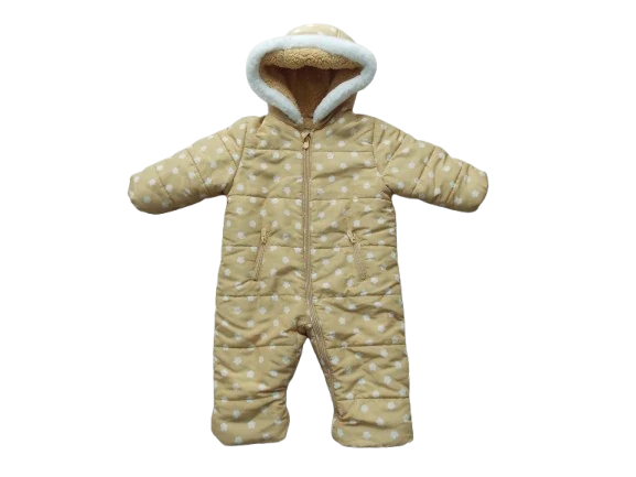 Kombinéza zimní okrová s kvítky vel 86
