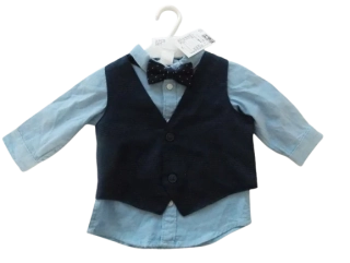 Chlapecký set košile, vesta, motýlek vel. 68