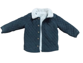 Chlapecká zimní bunda tmavě šedá na knoflíky vel. 74